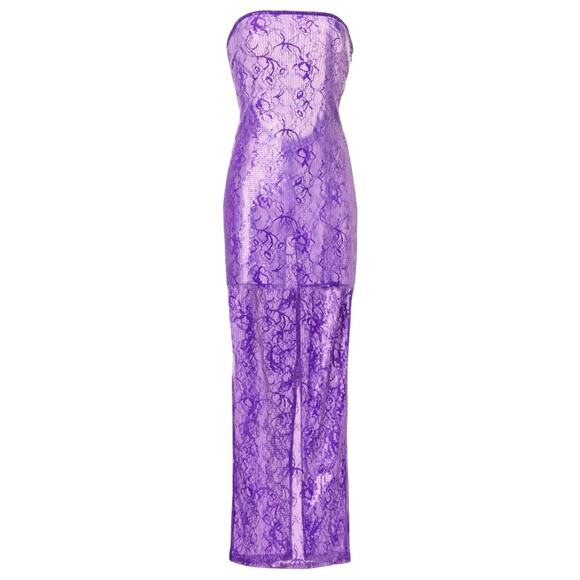 Retrofête Strapless Sequin Lucia Dress in Purple, Size S - Picture 1 of 9